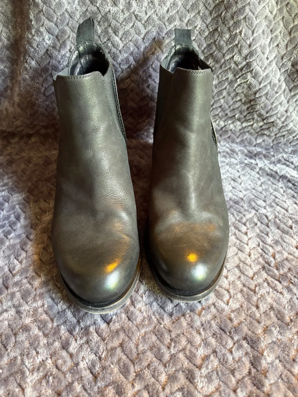 I.N.K. Shoes Black Leather Western Chelsea size: 40